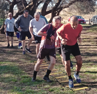 Los jugadores de Buenos Amigos de La Pampa tienen más de 65 años y realizaron pretemporada para llegar al Nacional en excelente forma.