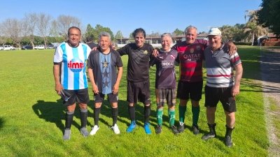 Sandoval junto a la legión de Paraná que actuará con Pico Truncado: Horacio Matsuyama, Zárate, Manfroni, Chazarreta y Restano. 