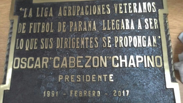 El Argentino de Veteranos que homenajeará a Oscar Chapino