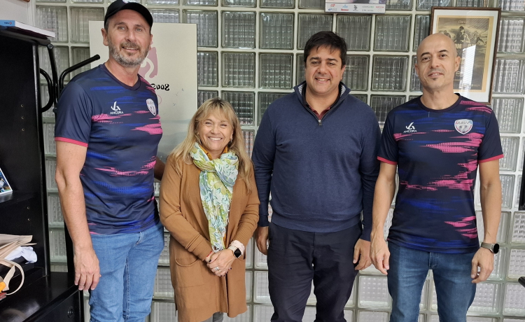 Weglin, Gaertner, D´Andrea y López durante la audiencia en el Emder. 