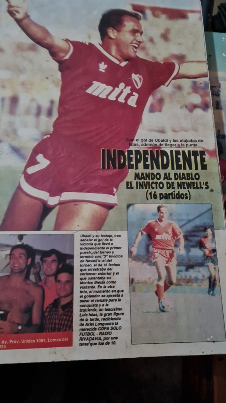 Ubaldi en la hist&oacute;rica revista S&oacute;lo F&uacute;tbol.